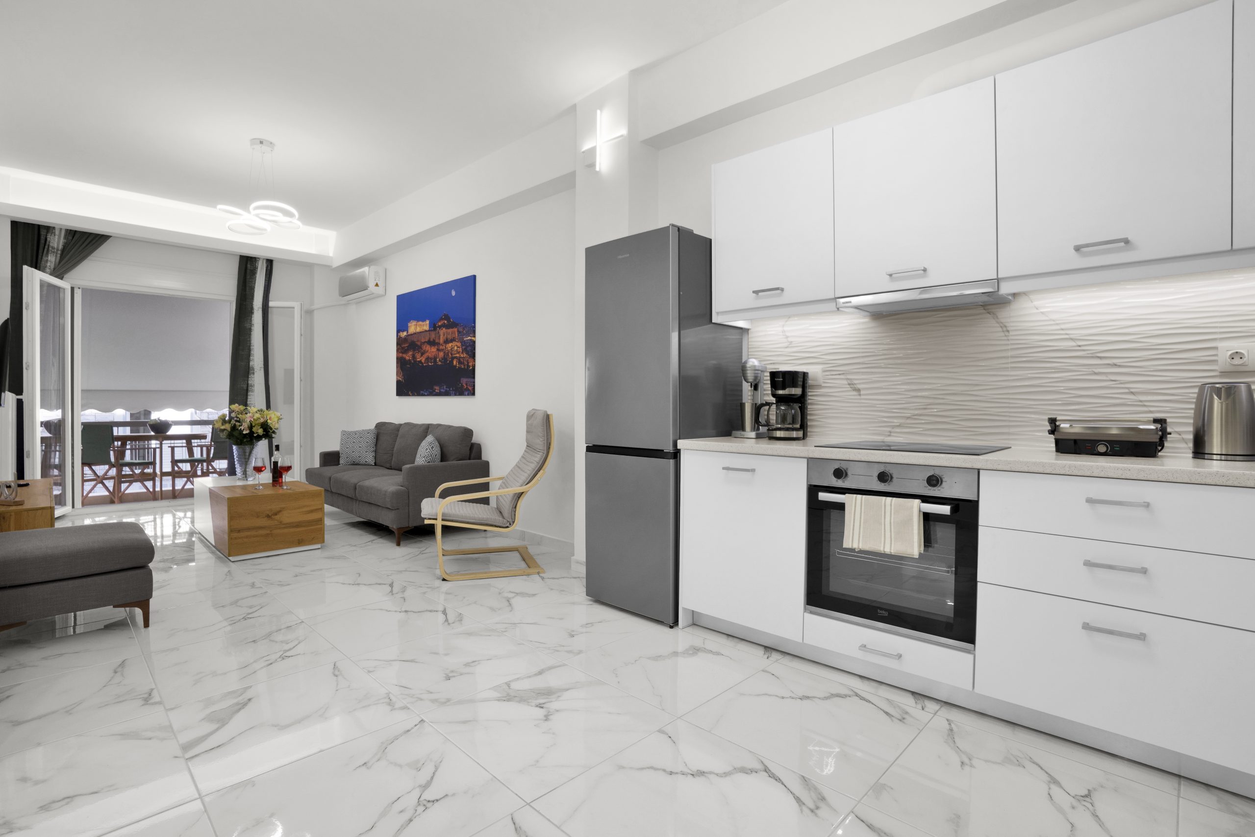 athenian destiny suite living room kitchenette